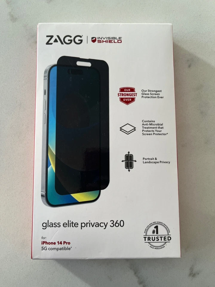 Set of 2 ZAGG Invisible Shield Privacy Screen Protector iPhone 14 Pro (6.1)" - Image 1 of 1