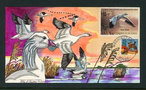 1988 FDC Scott # RW54 Paslay Hand Painted Cachet VF Cover Duck Stamp 155 Made - Picture 1 of 2