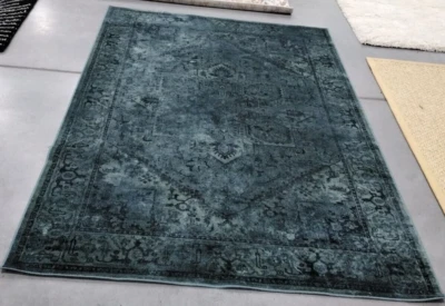 TURQUOISE 5'-3" X 7'-6" Flaw in Rug, Reduced Price 1172733094 VTG114-2220-5 - Image 1 of 4