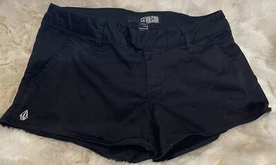 Volcom Women’s Size 1 Black Frochickie 2.5” Inch Short Chino Shorts New - Image 1 of 4