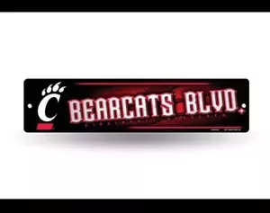 Cincinnati Bearcats Street Sign NEW! 4"X16" "Bearcats Blvd." Man Cave NCAA Dorm - Picture 1 of 1