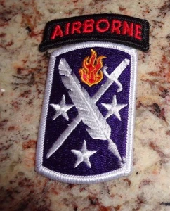 Ejército de Estados Unidos. PARCHE, 95ª BRIGADA DE ASUNTOS CIVILES (AEROTRANSPORTADO) - Imagen 1 de 1