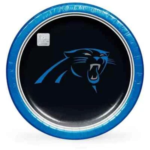 NFL Dinner Paper Plates, 10", 85 ct.\ Carolina Panthers - Picture 1 of 7
