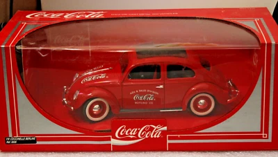 Coca-Cola 1979 Red Volkswagen Beetle Die Cast Car Hartoy 1/18 Scale VW - Image 1 of 4