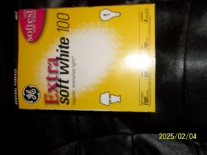 GE soft light Old Style A19 100w Clear Light Bulbs Pack of 4 not LED - Picture 1 of 2