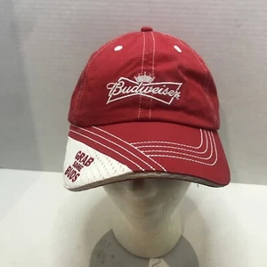 Budweiser King Beers Grab Some Buds Logo Licensed Adjustable Retro Baseball Cap - Picture 1 of 7
