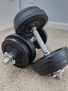 adjustable dumbbells, UP TO 50LB, dumbbells, workout equipment, bicep curls - Picture 1 of 5
