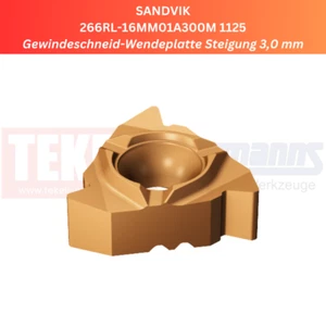 10 x SANDVIK 266RL-16MM01A300M 1125 placa roscada pendiente 3,0 mm - Imagen 1 de 1