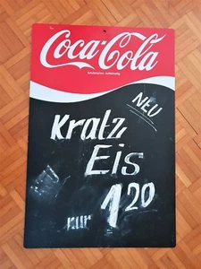 Alte Werbeschild / Kreidetafel - Coca Cola - ca 75 x 50 cm - von 1979 - Bild 1 von 8
