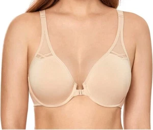 Racerback Front Closure Bra for Women Seamless Unlined Underwire T-Shirt Sz 40B - Picture 1 of 6