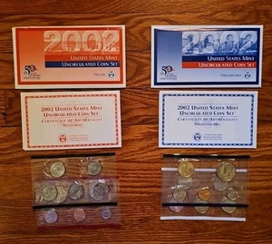 2002 Uncirculated Coin Set U.S Mint Government Packaging OGP COA - Picture 1 of 6