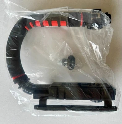 Estabilizador de mano con agarre estabilizador de mango de acción para video con soportes para zapatos fríos Foto 1 de 4