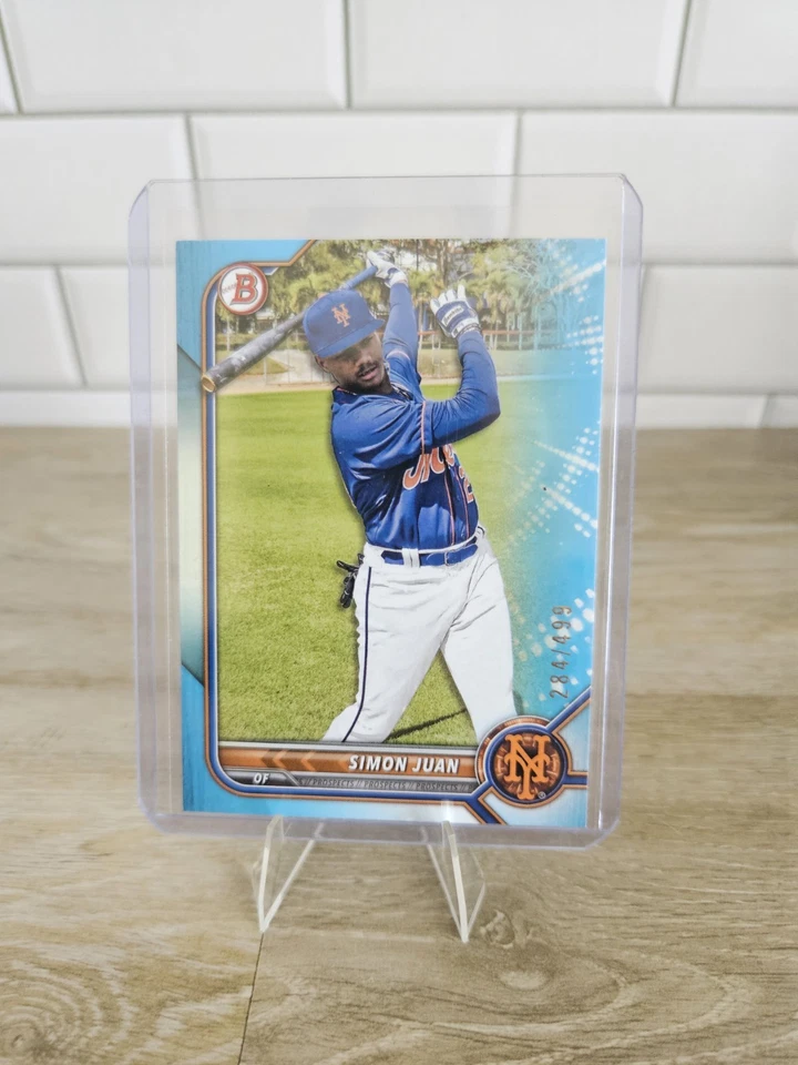 2022 Bowman Draft - Simon Juan #BD-52 Sky Blue /499 (RC) - Image 1 of 2