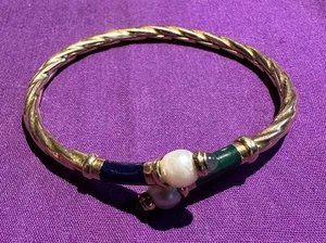 18k Gold 750 Cuff Twisted Bracelet. “READ” - Picture 1 of 13