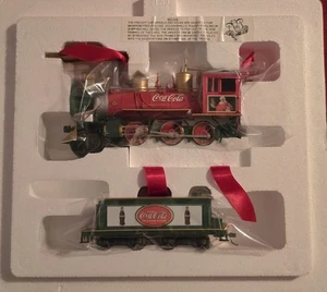 Hawthorne Train Village Coca Cola Express- COMPLETE 10-piece train set-NEW - Picture 1 of 20