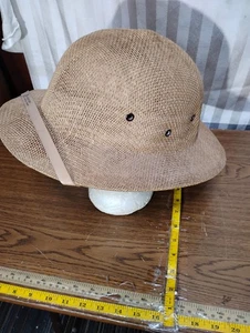 Vintage Oneta San Diego Zoo Safari Salacot Topi JUNGLE PITH HELMET HAT - Picture 1 of 5