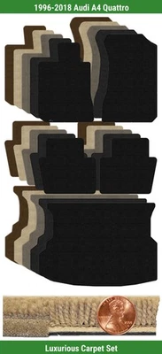 Juego de alfombrillas Lloyd Custom Luxe para Audi A4 Quattro 1996-2018 (5 piezas) #KM Foto 1 de 4