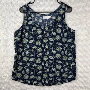 Time and Tru Women's Sleeveless Silky Floral Tank Top Size Large 12-14 - Picture 1 of 5
