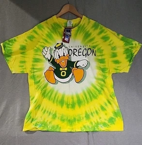 University Oregon Ducks Tie Dye T-Shirt 2XL Donald Duck Disney doppelseitig - Bild 1 von 4