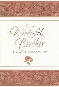 Heartfelt WEDDING Card FOR BROTHER, Wonderful Long Beautiful Life by Hallmark +✉ - Picture 1 of 5