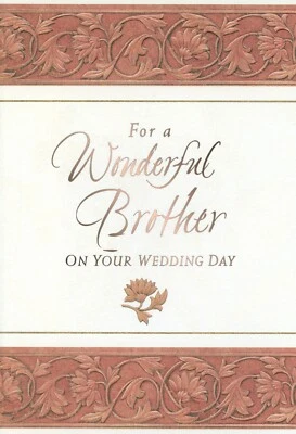 Cartão de CASAMENTO sincero PARA IRMÃO, maravilhosa vida longa e bonita por Hallmark +✉ - Imagem 1 de 4