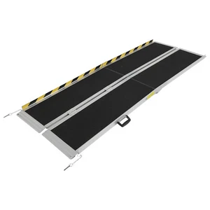 7ft Portable Non-Slip Aluminum Folding Handicap Ramp Scooter Ramp New - Picture 1 of 16