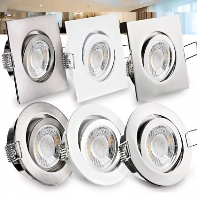 LED Einbaustrahler 230V dimmbar Einbauleuchte Spots Deckenleuchten flach 2,5cm - Bild 1 von 3