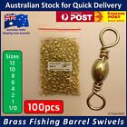 Brass Barrel Swivels - Trace Tackle Fishing Gear - 100 Packs