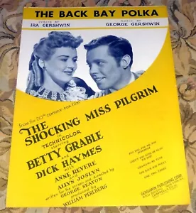 Shocking Miss Pilgrim Sheet Music Back Bay Polka Betty Grable, Dick Haymes - Picture 1 of 3