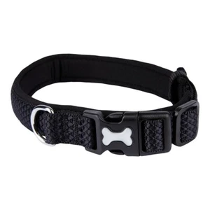 Pets at Home Design Woven Padded Dog Collar Black - Picture 1 of 4