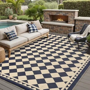 New-Outdoor Rug for Patios Clearance,Waterproof Mat,Large Outside Carpet,Reversi - Picture 1 of 5