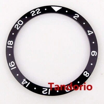 High quality 38mm 24 Hour Mark Black Flat Bezel Insert Fit For MOD SKX007 SKX009 - Image 1 of 3