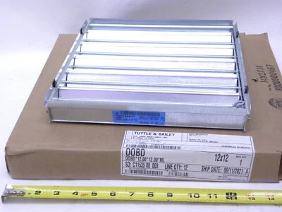 NEW IN BOX - Tuttle & Bailey Opposed Blade Damper Louver DOBD 12x12 in Square