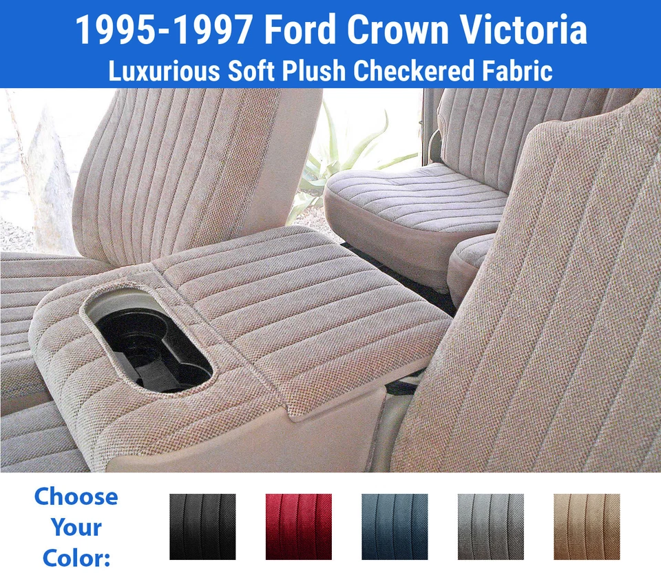 Fundas de asiento de felpa para Ford Crown Victoria 1995-1997 Foto 1 de 4