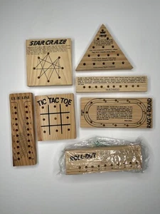 Classic Games Solid Wood Teasers 7 Different Brain Busters Family Fun Age 6 - Picture 1 of 4