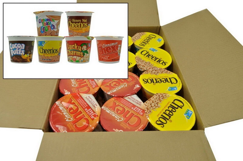 General Mills Surtido Paquete Cereal Adulto Taza Estuche 1.8oz (Paquete DE 60) Foto 1 de 1