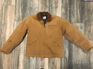 Chaqueta forrada con manta vintage Carhartt Detroit para hombre 46 hecha en unión angustiada - Imagen 1 de 10