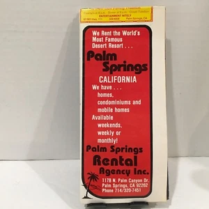 Vintage 1982 Palm Springs Travel Brochure Desert Resorts Rental With Ads & Maps - Picture 1 of 16