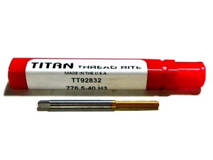 1pc) 5-40 H3 THREAD ROLL FORM BOTTOM TAP TIN COATED TITAN USA TT92832 TT76 - Picture 1 of 6