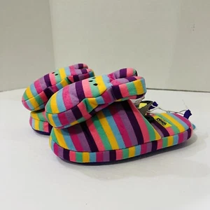Peeps Bunny Slippers Small 8” Amulti-color stripes Kids - Picture 1 of 8