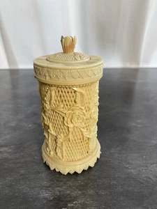 Vintage Lattice Rose Celluloid Carved Seafood Appetizer Hors D'oeuvre Forks - Picture 1 of 15