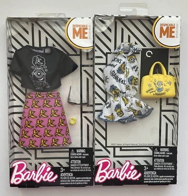 ¡Nuevo! Barbie Despicable Me Fashion Pack Lote (2 trajes) Foto 1 de 4