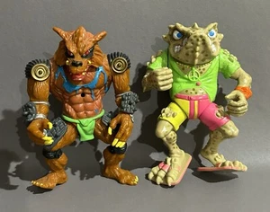 TMNT 1990 Napoleon Bonafrog & 1991 Rahzar Vintage Loose Action Figures - Picture 1 of 11