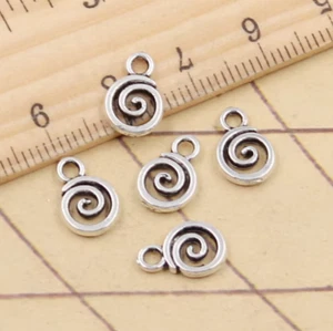 30 pezzi ciondoli spirale vite elica argento tibetano ciondolo antico fai da te gioielli artigianato - Foto 1 di 12