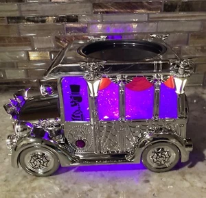 Bath & Body Works LIGHT UP HEARSE 3 Wick Candle Holder Halloween 2024 BRAND NEW - Picture 1 of 7