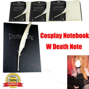 Cosplay Notebook W Death Note& Feather Pen Book Anime Theme Writing Journal Us - Picture 1 of 9