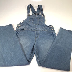 Jordache Mädchen Lätzchen Overalls Größe L (10/12) blau mittel gewaschen Denim klassische Passform 26 - Bild 1 von 8