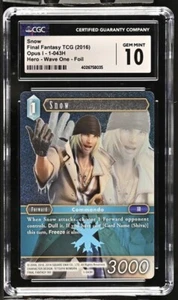 2016 Final Fantasy TCG Opus I Wave 1 pellicola di neve 1-043H CGC 10 gemme nuove di zecca - Foto 1 di 2