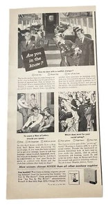 Kotex Damenbinden Vintage Print Werbung 50er Jahre Damen Etikette Spitzen Hygiene - Bild 1 von 7