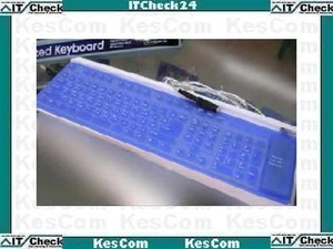 Teclado flexible PS/2 USB impermeable enrollable internacionalmente azul #50180 - Imagen 1 de 1